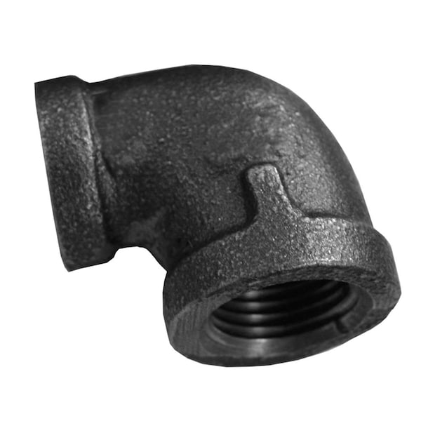 2-1/2in. x 2in. Black Iron 90Deg. Reducing Elbow, Banded